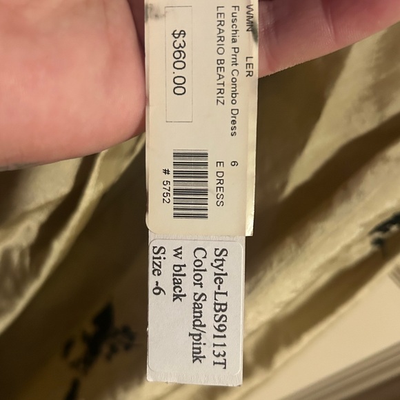 Lerario Beatriz fusha print combo dress size 6 NWT - Picture 9 of 9